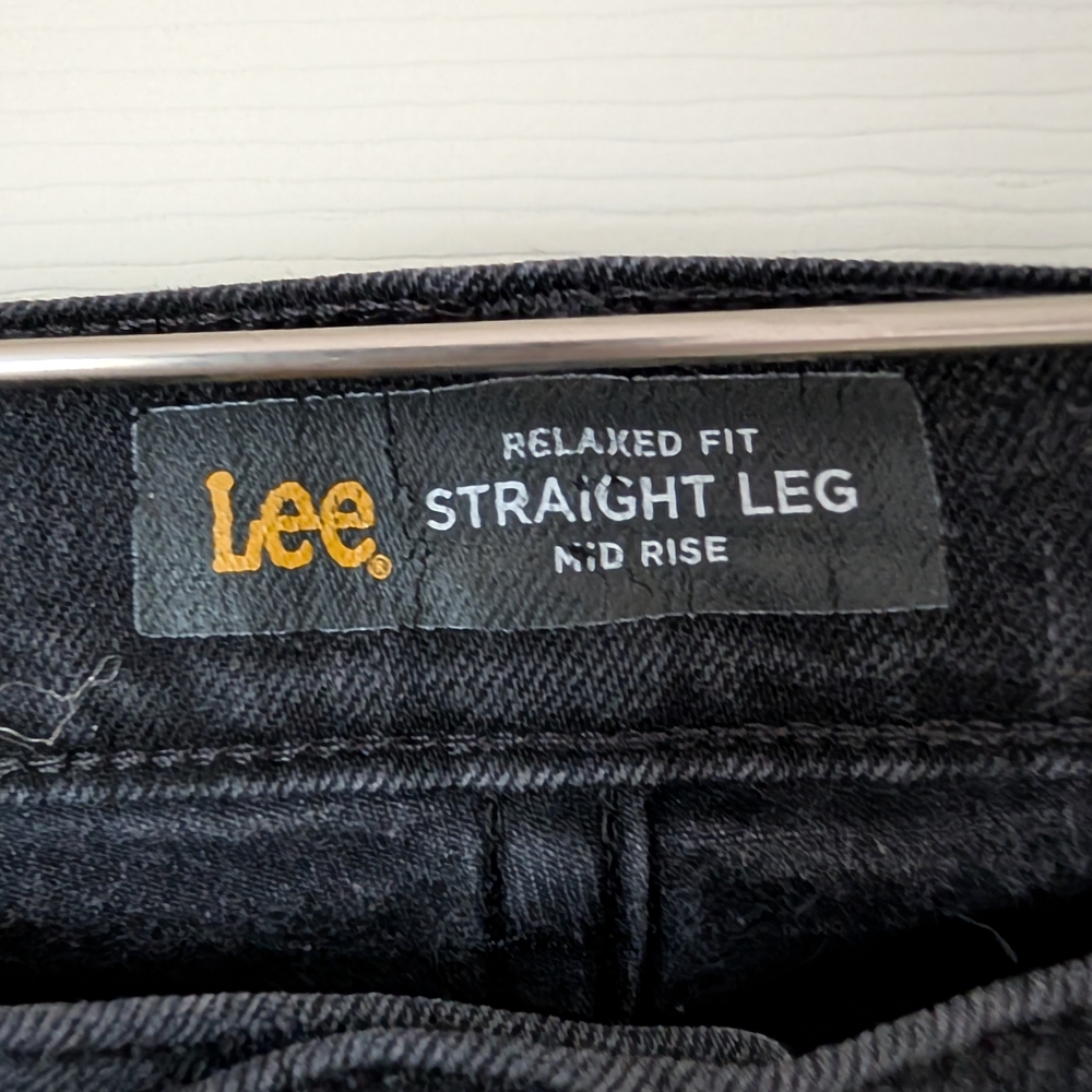 Lee Dark Gray Straight Leg Jeans 12 Short - Picture 3 of 7